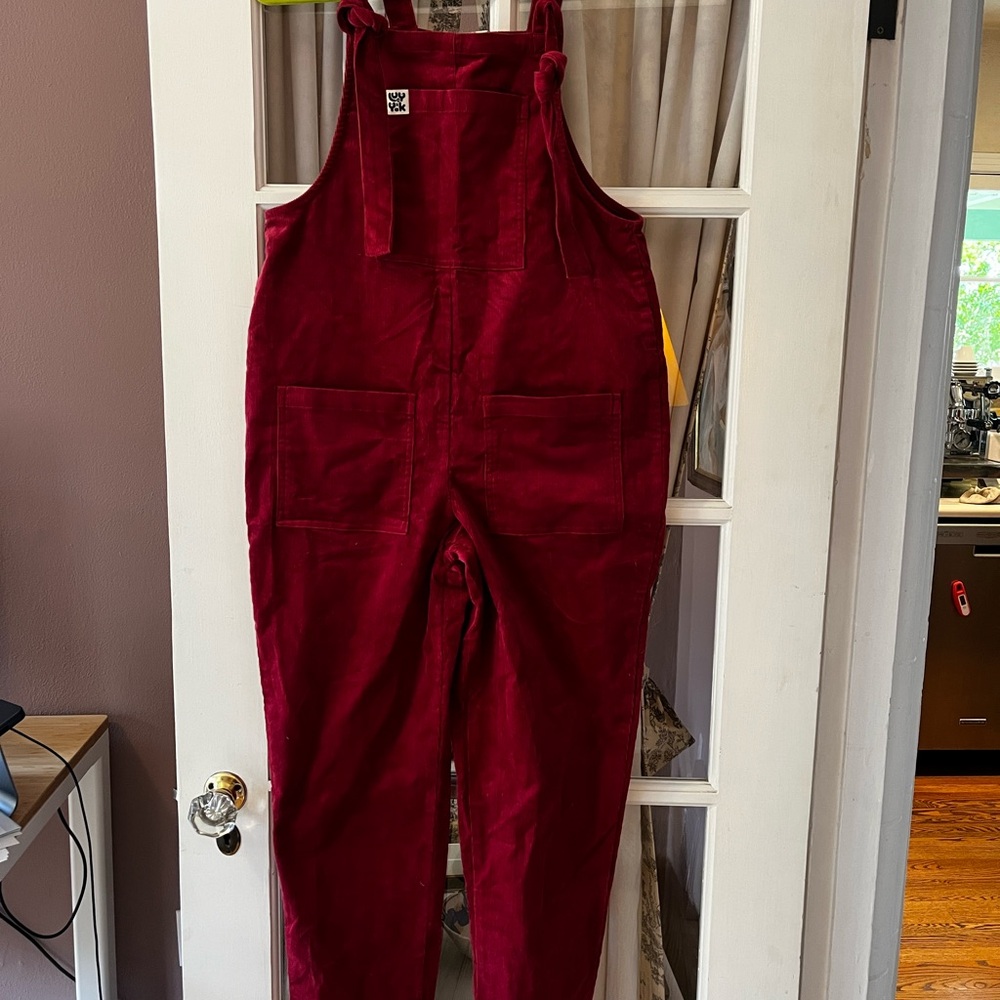 Red Corduroy Overalls
